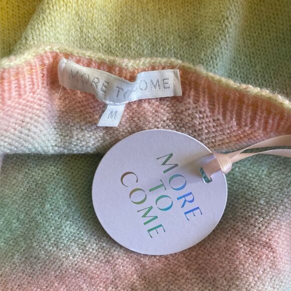 NWT More To Come Evie Halter Knit Dress in Yellow Multi stripe Revolve M - Picture 8 of 9